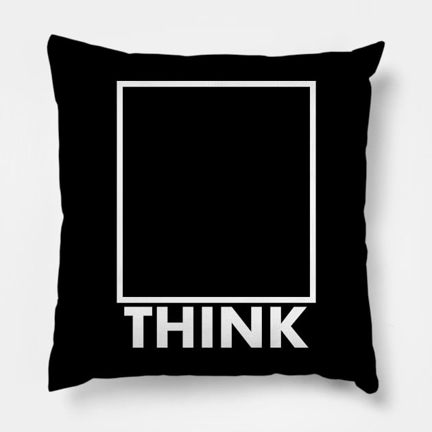 Think Box Pillow by javva