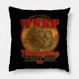 Vintage WKRP Turkey Drop Pillow