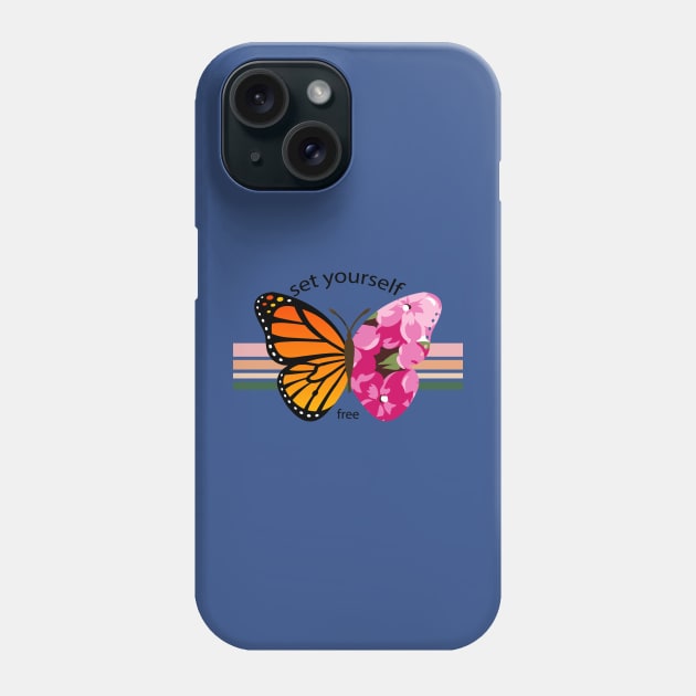 set yourself free butterfly 4 Phone Case by blankle