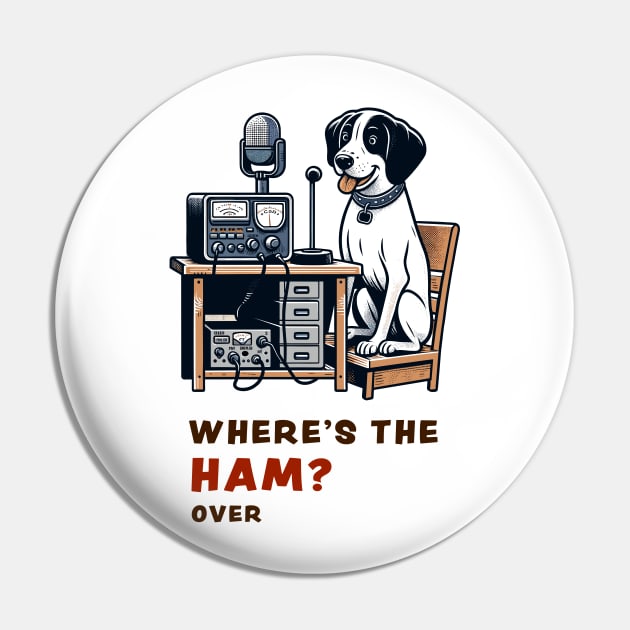 Where's the Ham, funny and cute dog ham-radio operator talking on the microphone and asking where the Ham is. Pin by Cat In Orbit ®