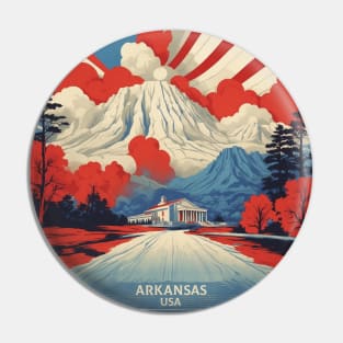 Arkansas United States of America Tourism Vintage Poster Pin