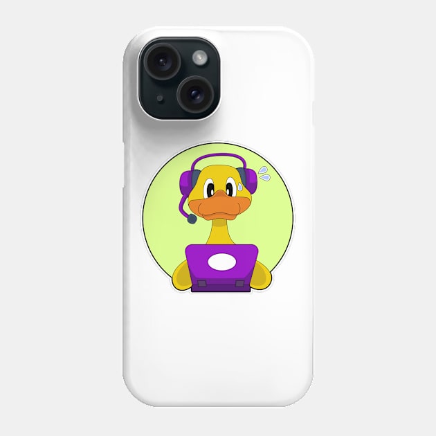 Duck Secretary Laptop Phone Case by Markus Schnabel