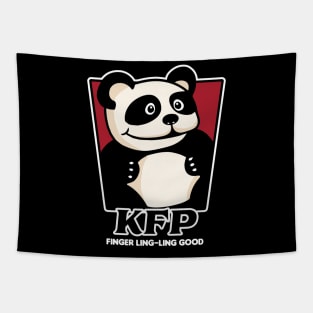 Panda Fried logo Tapestry