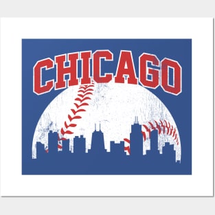 Vintage Chicago Skyline City Gameday Retro Vintage USA T-Shirt