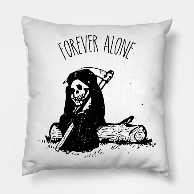 Forever Alone Pillow by MalaSuerte