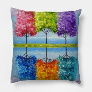 Each tree has its own bright life Pillow