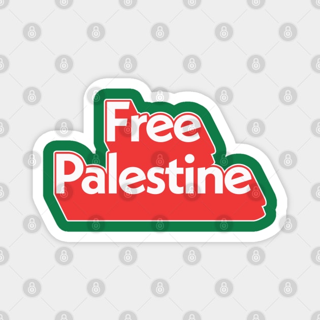 Free Palestine / Retro Style Design Magnet by DankFutura