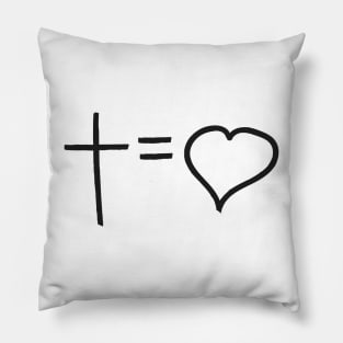Cross and heart Pillow