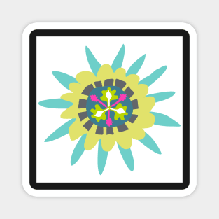 Abstract Starburst Flower Magnet