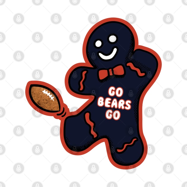 Chicago Bears Gingerbread Man by Rad Love