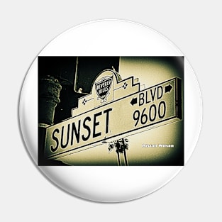 Sunset Boulevard, Beverly Hills, California by Mistah Wilson Pin