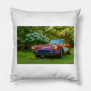 Iconic 1960 American Sports Car Pillow