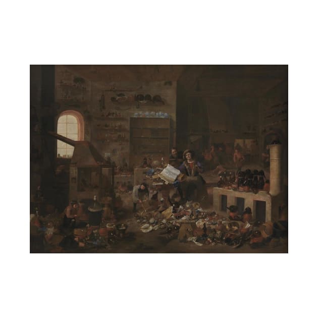 An Alchemist in his Laboratory by Mattheus van Helmont by Classic Art Stall