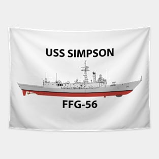 USS SIMPSON - FFG-56 OLIVER HAZARD PERRY CLASS Tapestry