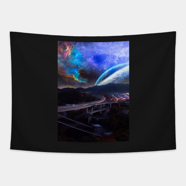 Highway To The Stars Tapestry by Shaheen01
