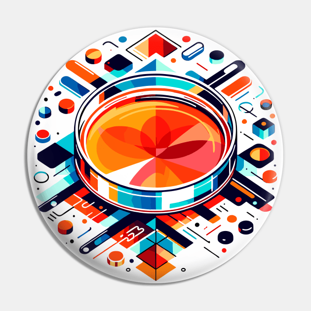 Abstract Petri Dish: Artistic Scientific Design Pin by AmandaOlsenDesigns