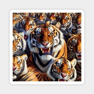 Tiger Cat Wild Nature Funny Happy Humor Photo Selfie Magnet