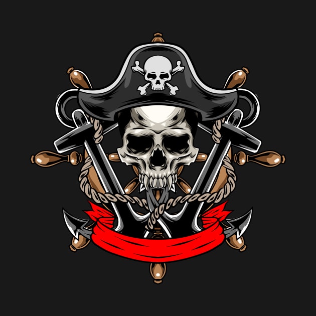 Anchor Skull Pirates by Harrisaputra