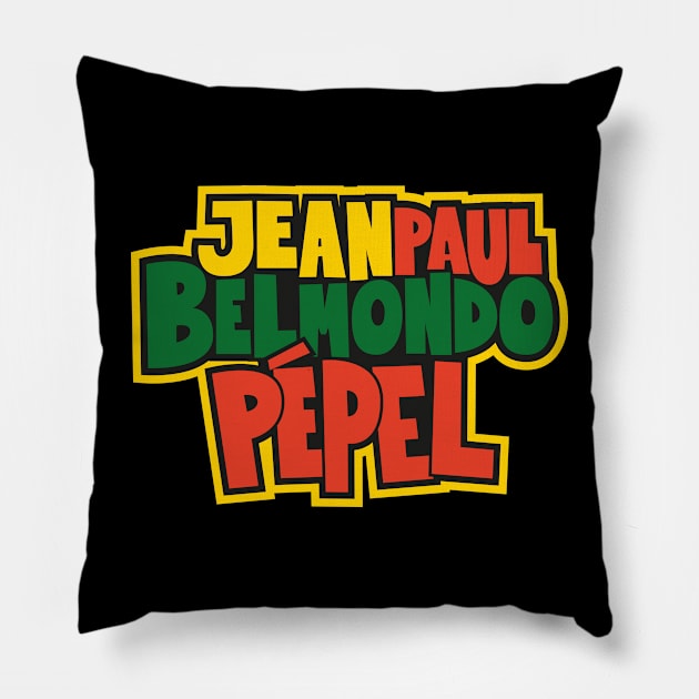 Jean-Paul Belmondo Portrait - French Cinema Icon Pillow by Boogosh