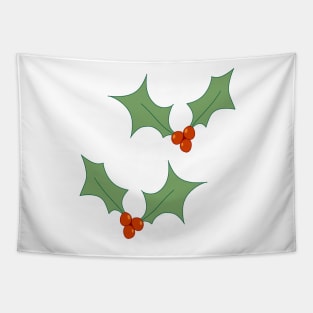 Deck the halls with boughs of holly (green background) Tapestry