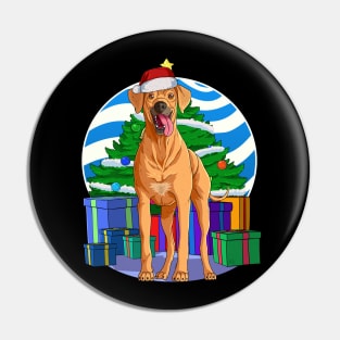 Rhodesian Ridgeback Dog Cute Santa Christmas Gift Pin