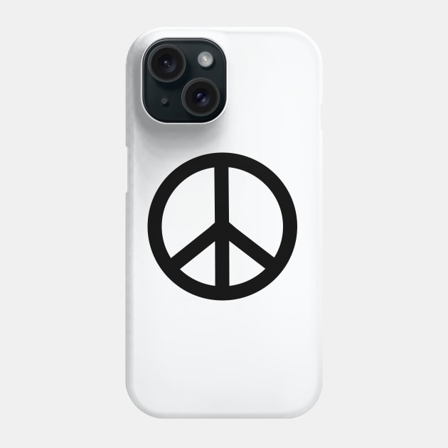 PEACE Sign Black Retro Phone Case by SartorisArt1