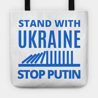 Stand With Ukraine, Stop Putin - Falling Dominoes Tote