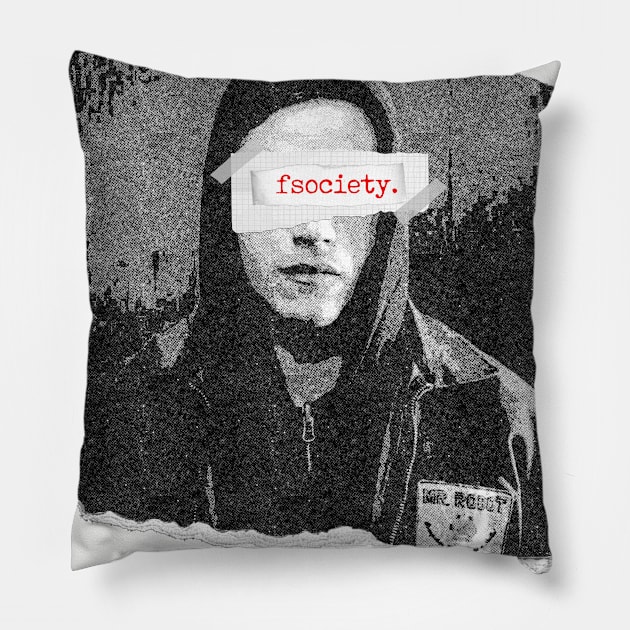 FSociety in the Eyes Pillow by Aefe