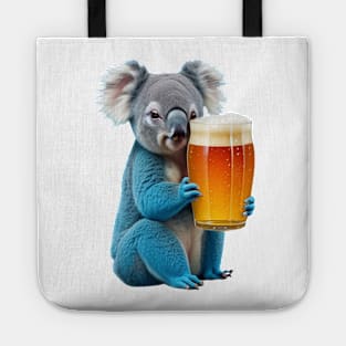 Cute Koala Bear With A Beer Mug Tote