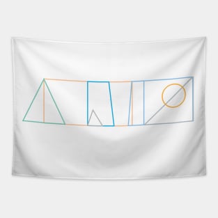 Geometric Sunset Strip Tapestry