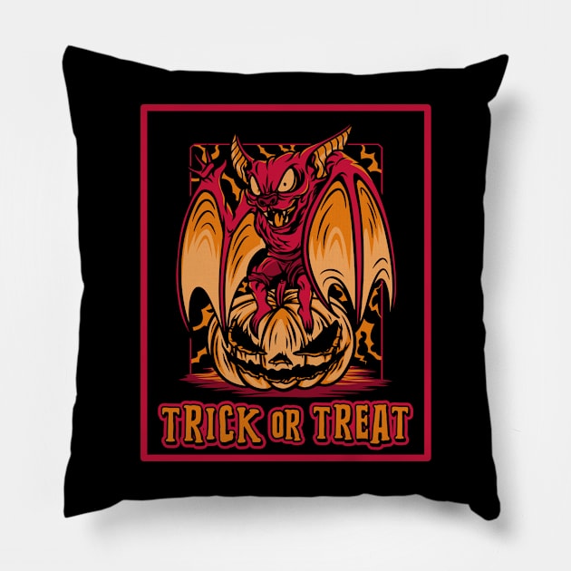 Halloween Trick Or Treat Pillow by MONMON-75