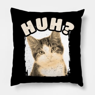 Cat Huh Meme Pillow