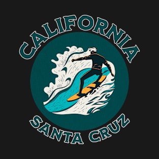 California Santa Cruz Surfing T-Shirt