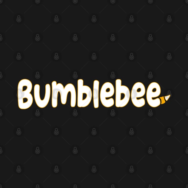 Bumblebee With Sting White Graphic Word by K0tK0tu