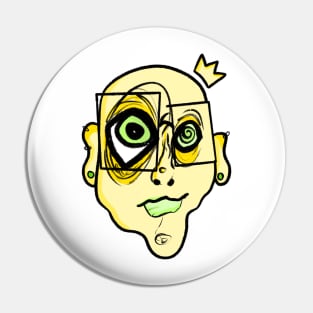 yellow face Pin