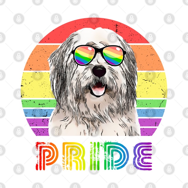 LGBTQ Old English Sheepdog Dog Rainbow Gay Pride by TheBeardComic