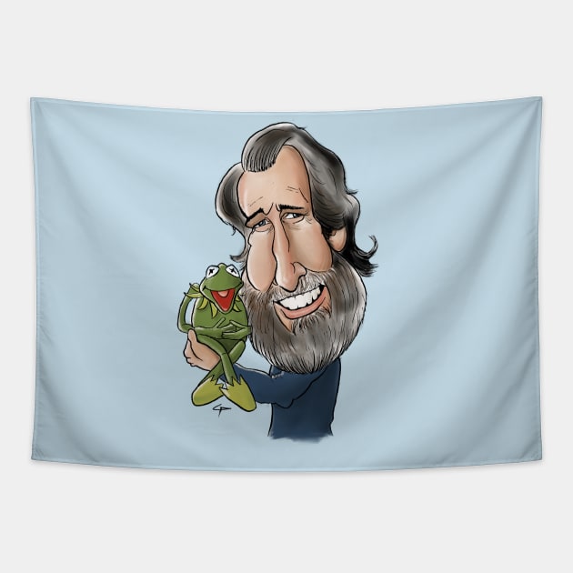 Jim Henson and Kermit Tapestry by CalistaMCreations