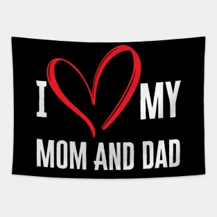 I Love Mom And Dad Tapestry