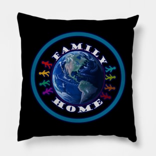 Earth Family Home Pillow