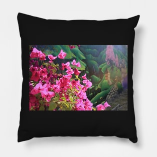 Hot pink Bougainvillea Pillow