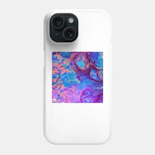 Grunge pink and blue Inkscape Phone Case