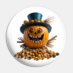 Scary halloween pumpkin Pin