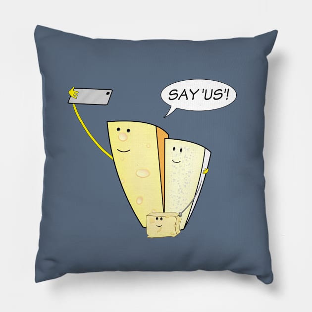 cheesy pic Pillow by shackledlettuce