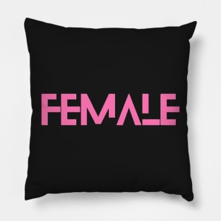 FEMALE font 4 Pillow