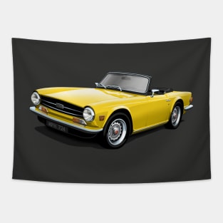 Triumph TR6 in yellow Tapestry