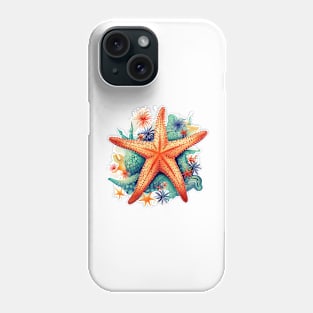 Orange Starfish Phone Case