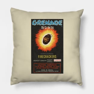 VINTAGE FIRECRACKER GRENADE BOMB Pillow