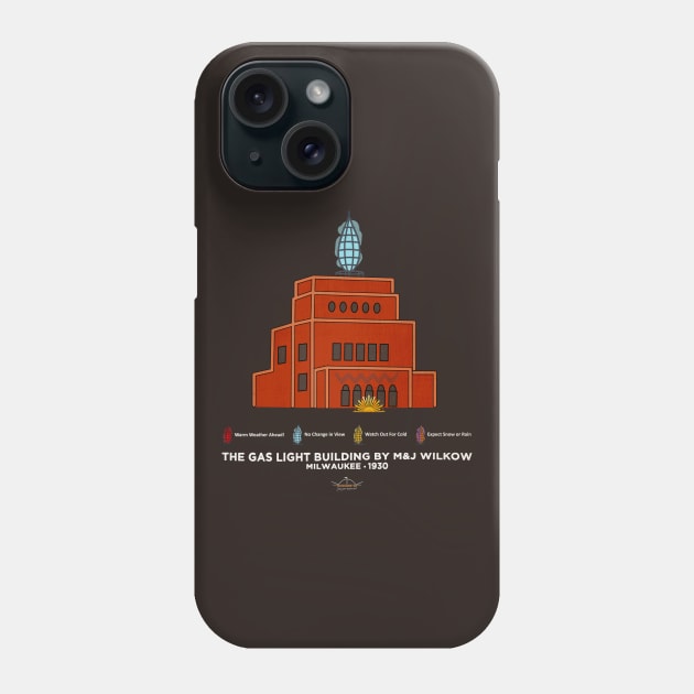 Wisconsin Gas Light Building • Milwaukee, WI Phone Case by The MKE Rhine Maiden