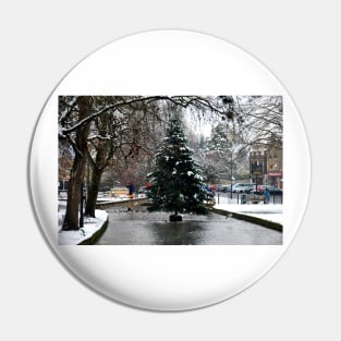 Bourton on the Water Christmas Tree Cotswolds Pin