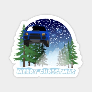 Bugeye Christmas Rally Car Jump Magnet